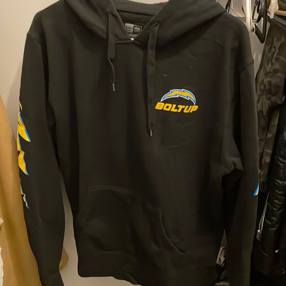 Black, official NFL Los Angeles Chargers hoodie